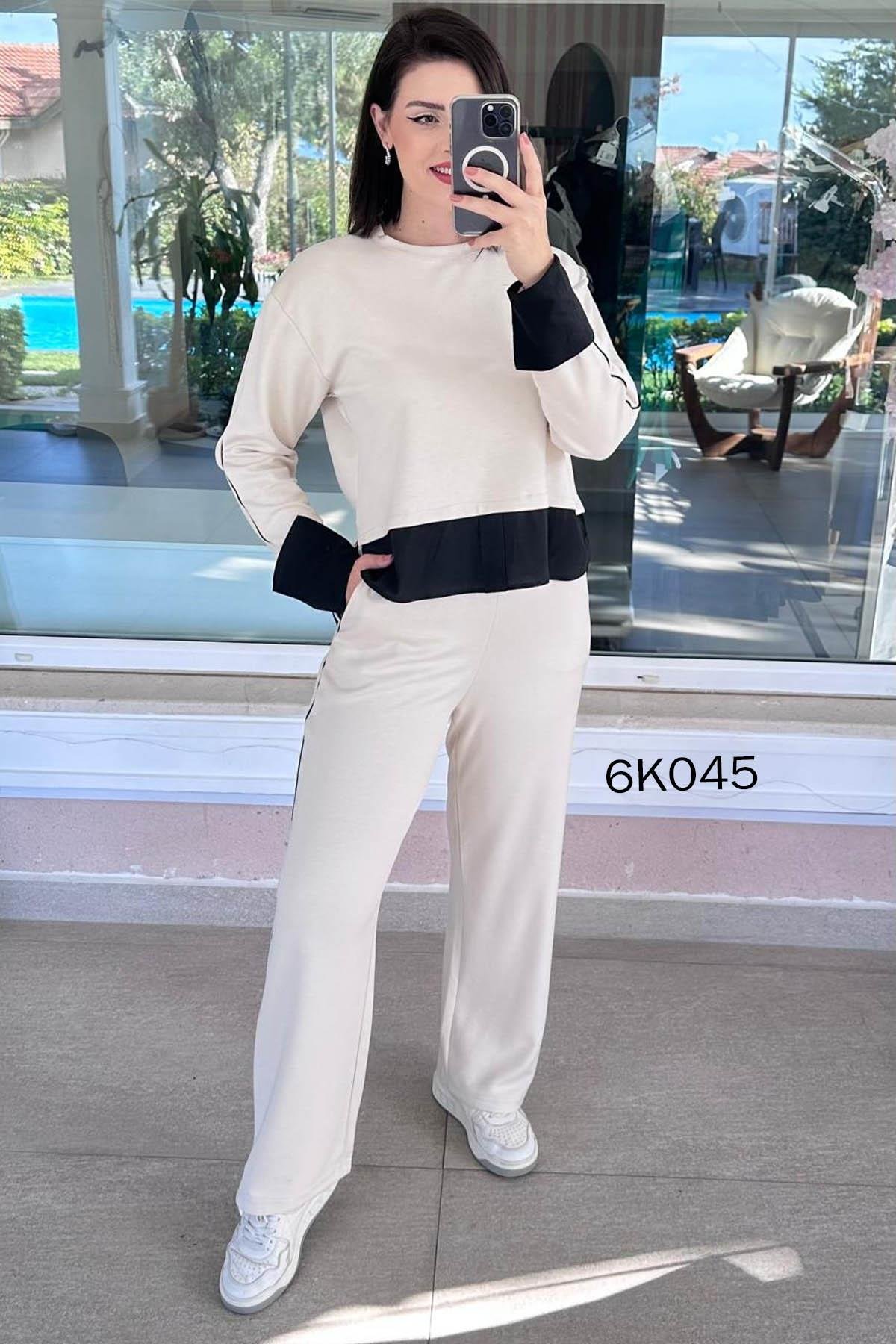 Poplin Garnili Modal Takım