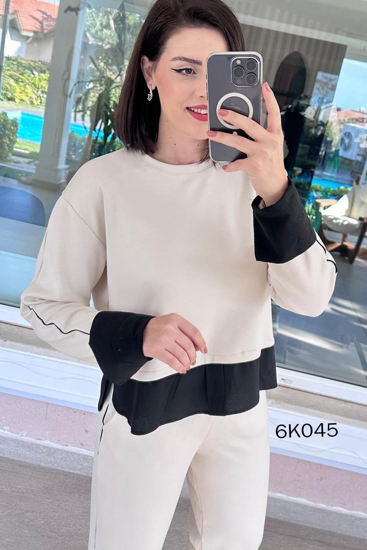 Poplin Garnili Modal Takım