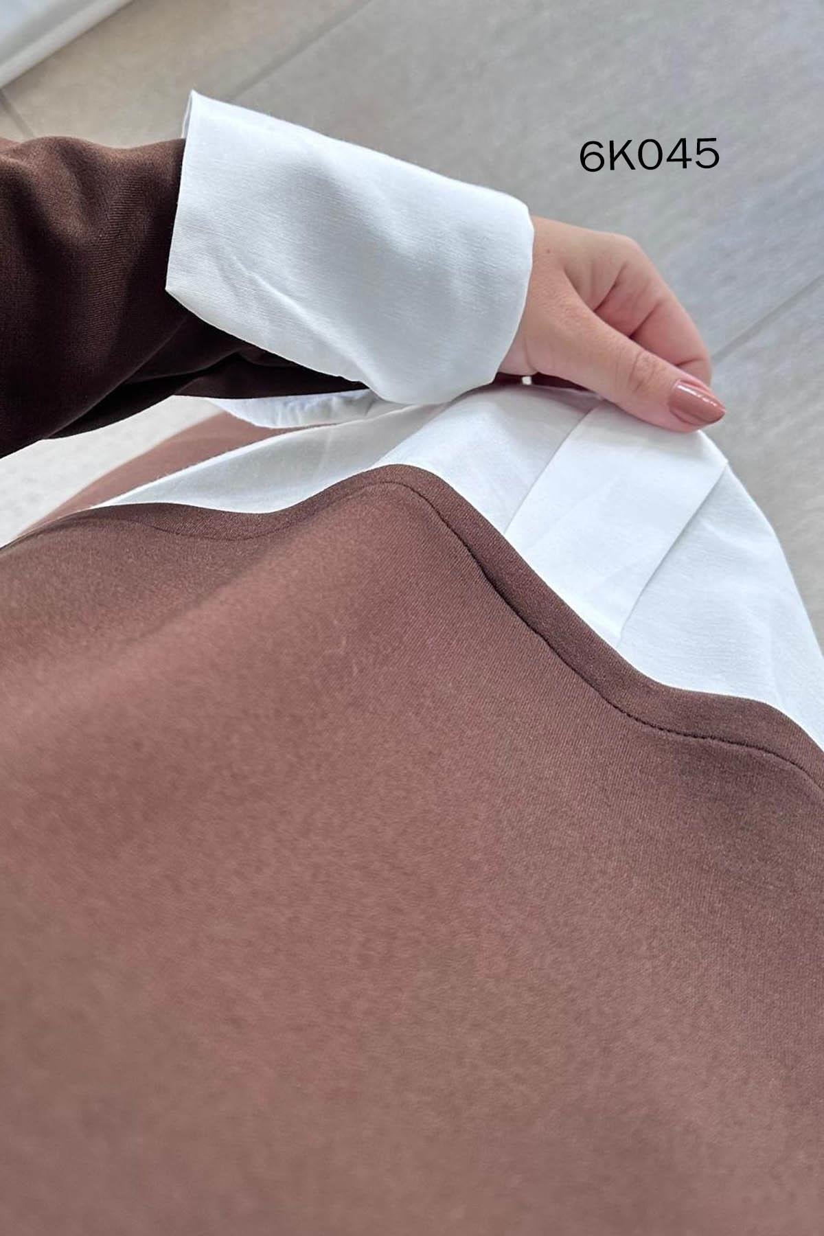 Poplin Garnili Modal Takım