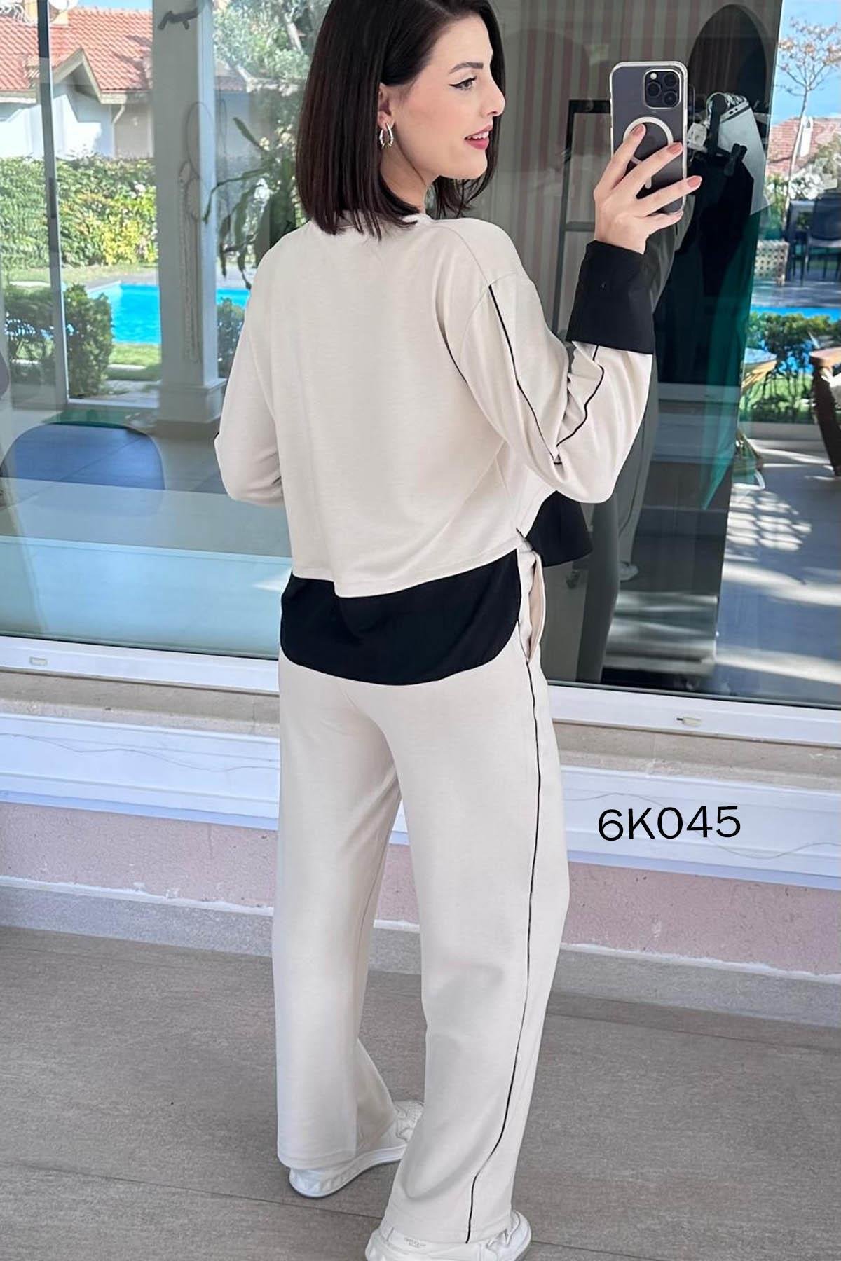 Poplin Garnili Modal Takım