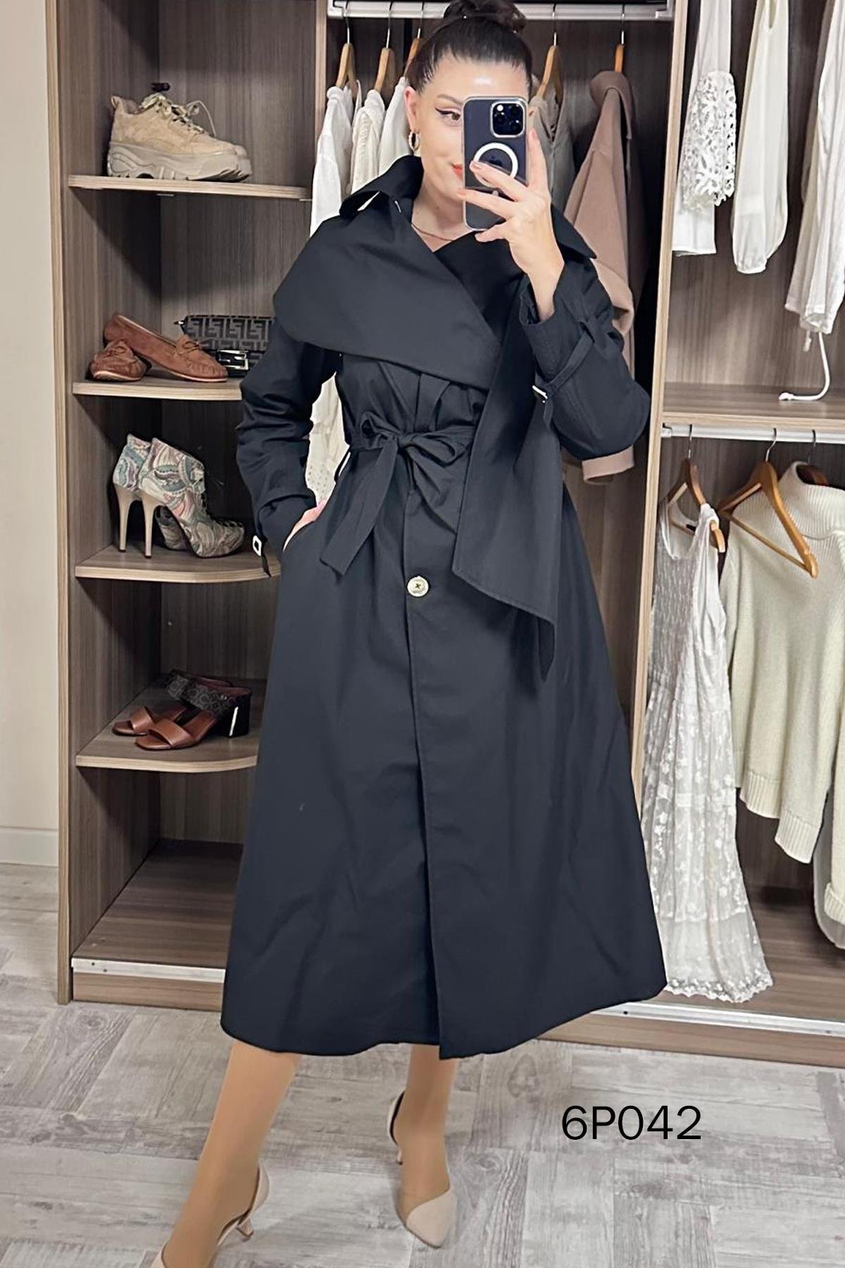 Prive Seri Şal Detay Trençkot