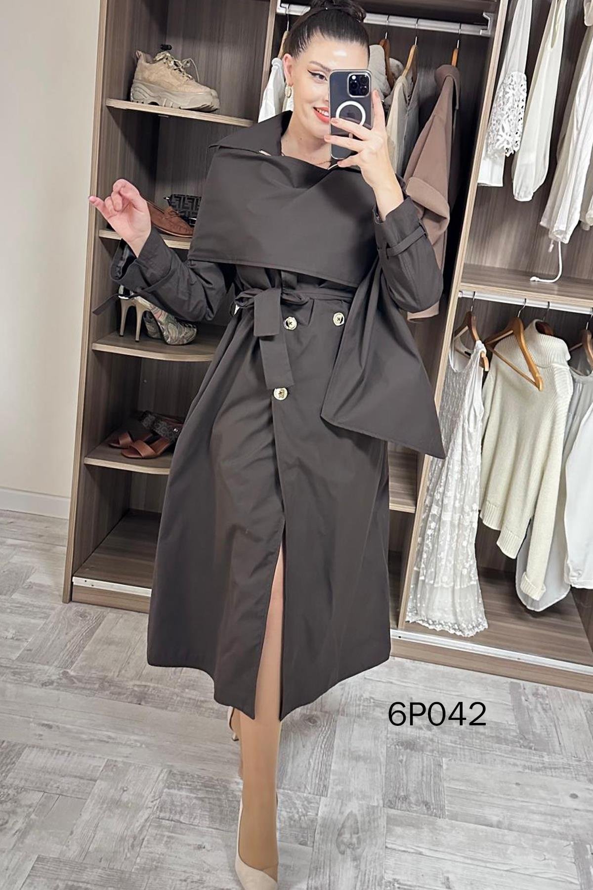 Prive Seri Şal Detay Trençkot