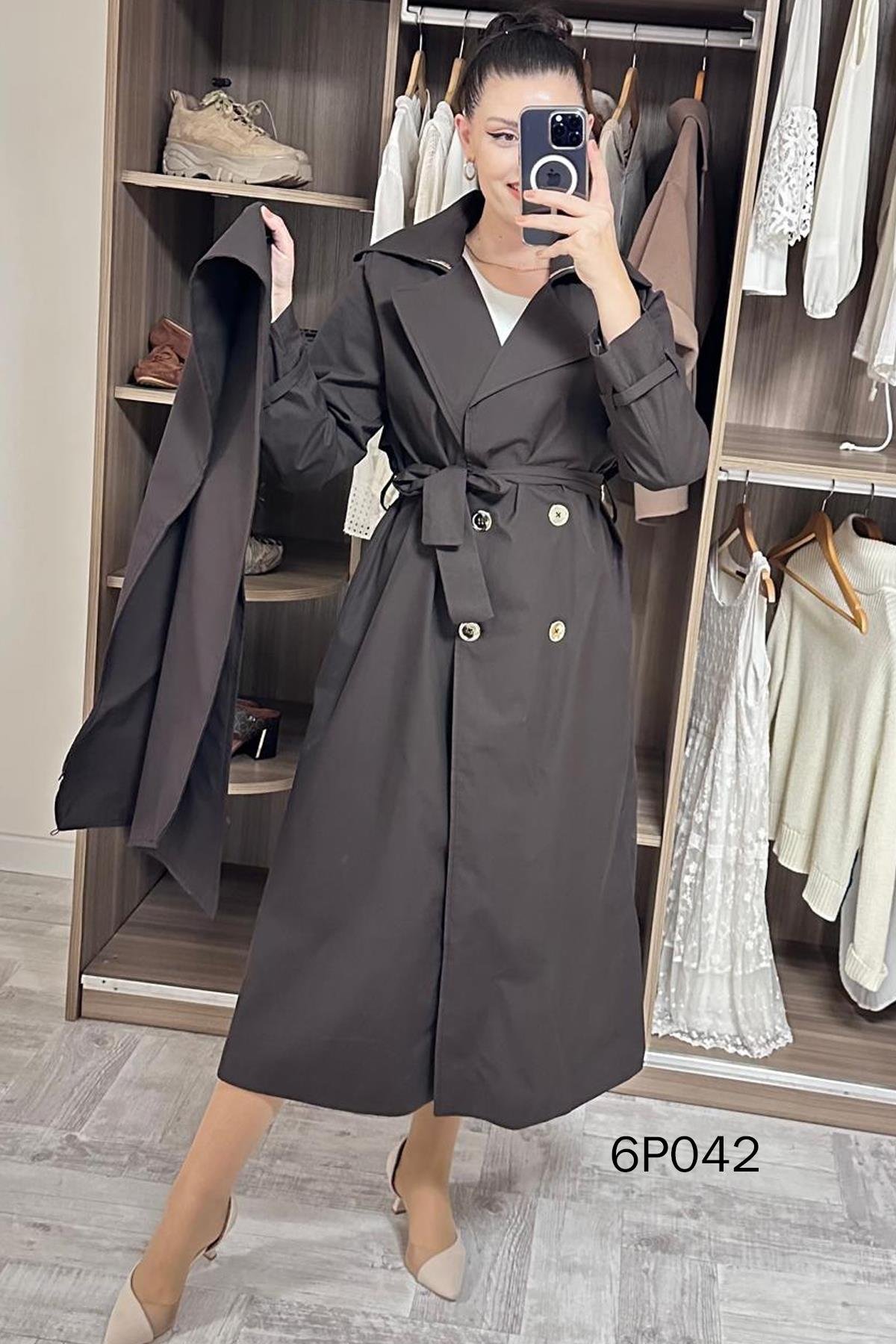 Prive Seri Şal Detay Trençkot