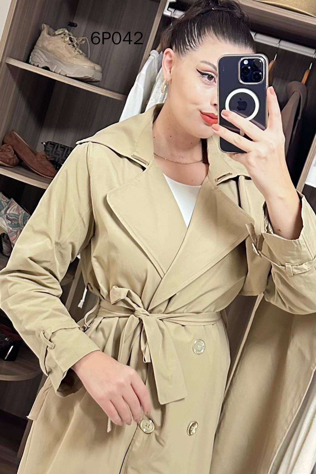 Prive Seri Şal Detay Trençkot