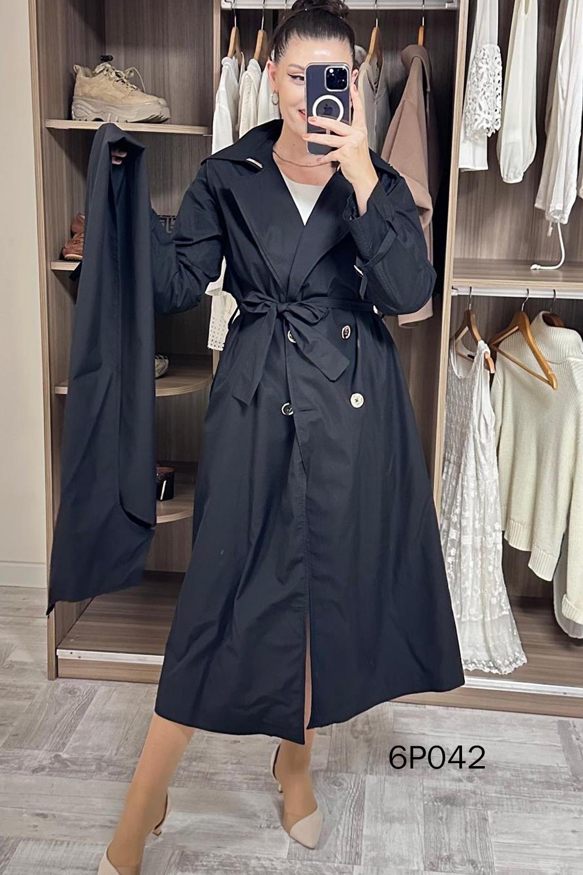 Prive Seri Şal Detay Trençkot