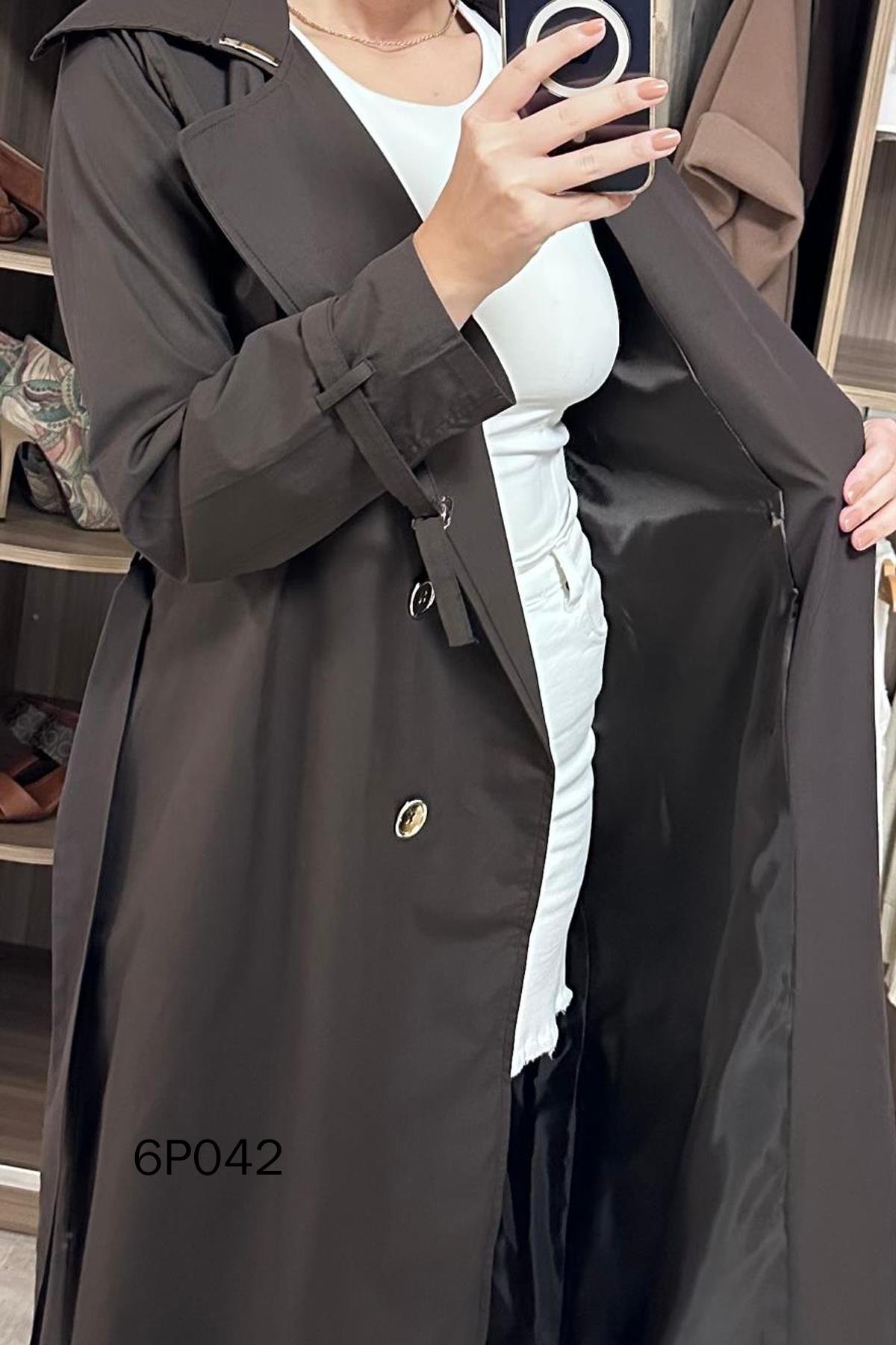 Prive Seri Şal Detay Trençkot