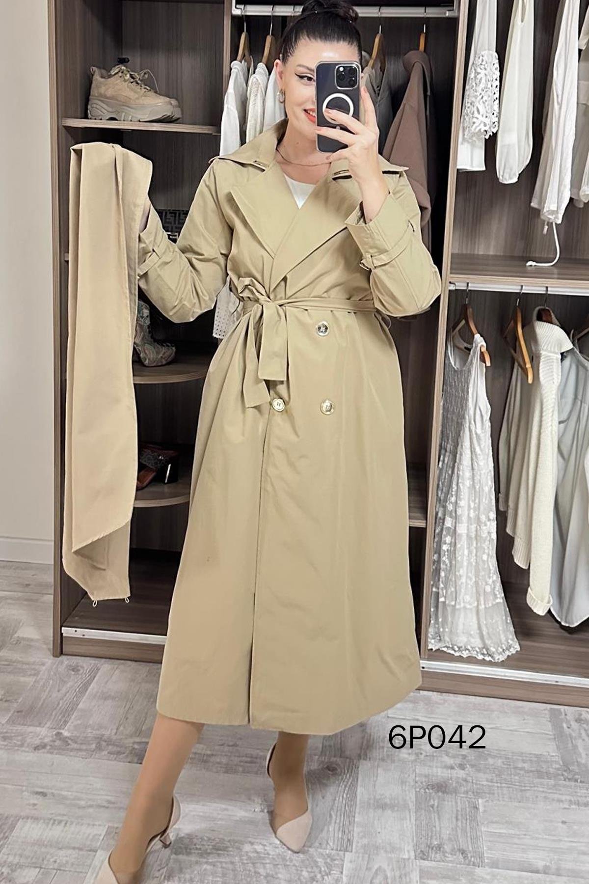 Prive Seri Şal Detay Trençkot