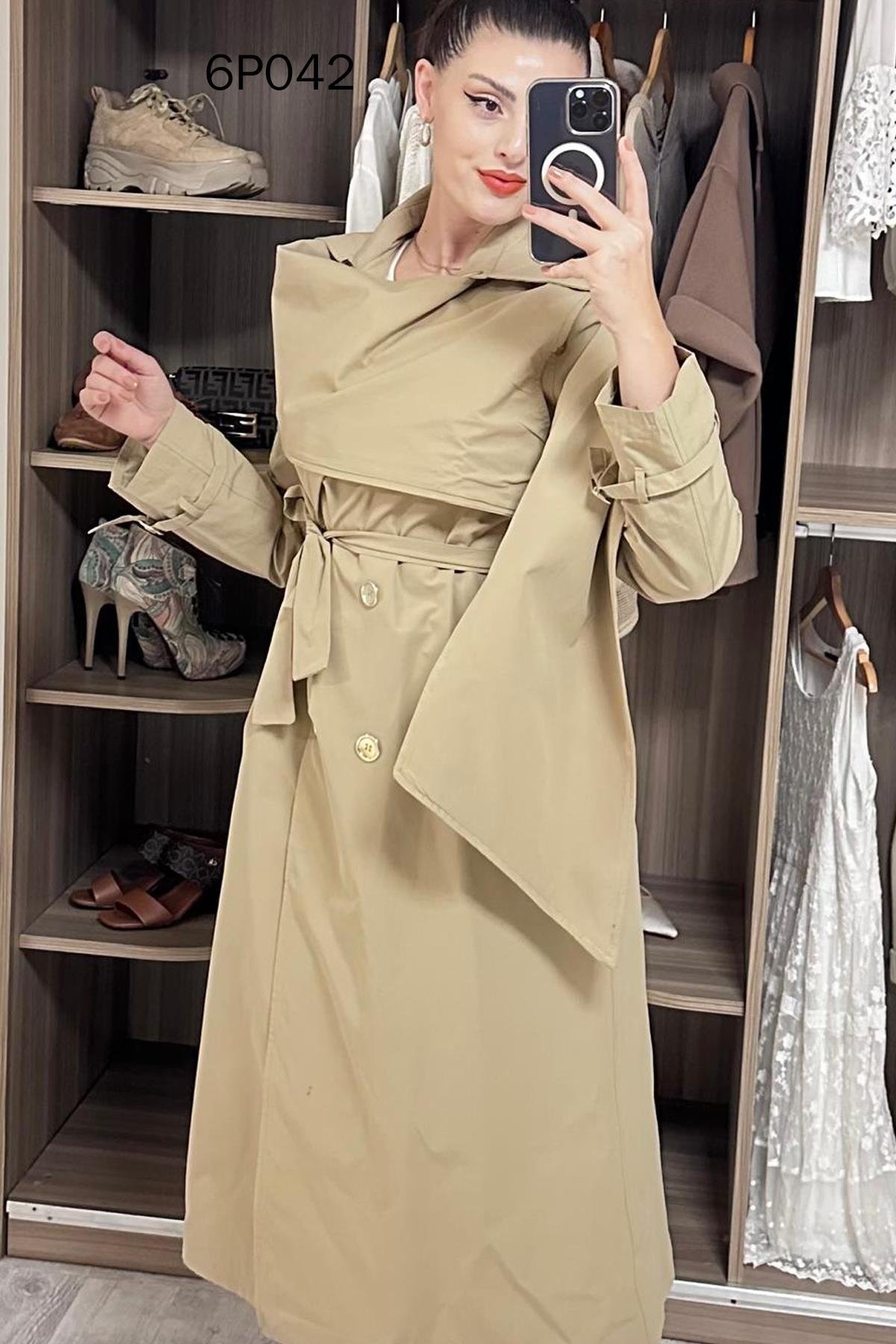 Prive Seri Şal Detay Trençkot