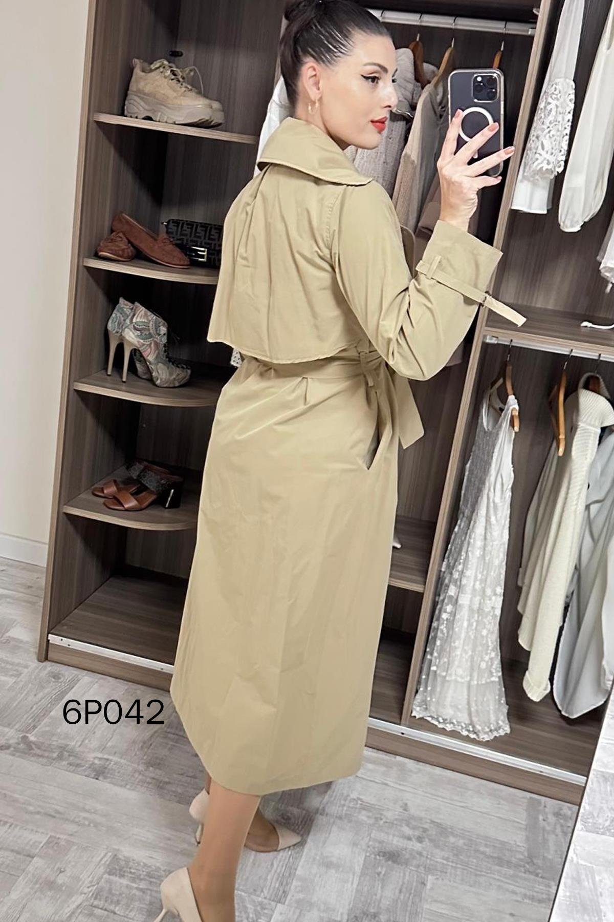 Prive Seri Şal Detay Trençkot