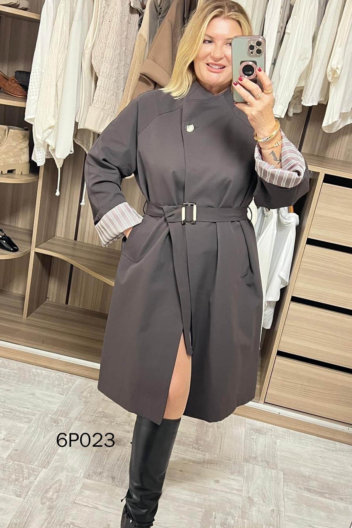 Prive Seri Tek Düğmeli Cotton Trençkot