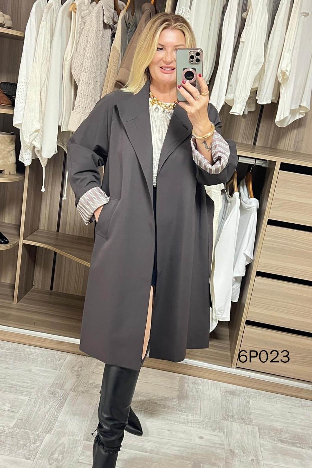 Prive Seri Tek Düğmeli Cotton Trençkot