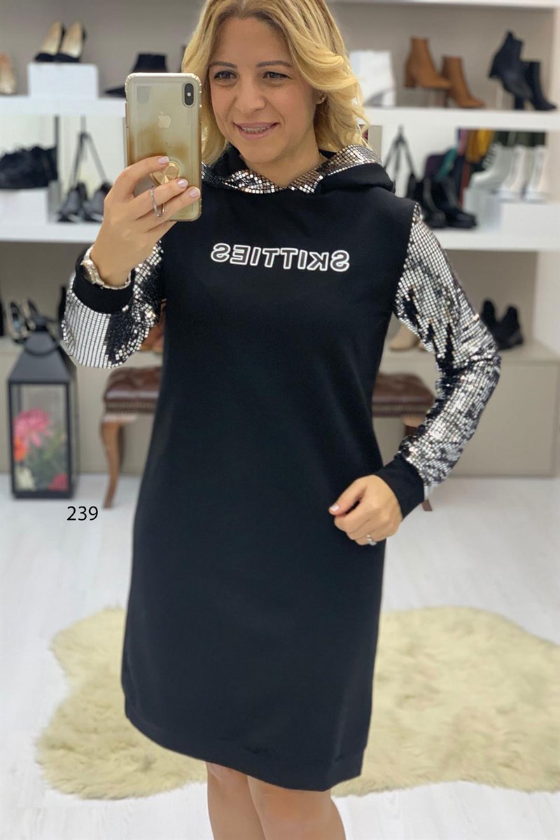Pullu Kapşonlu Sweat