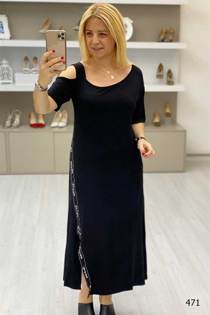 Şeritli Elbise