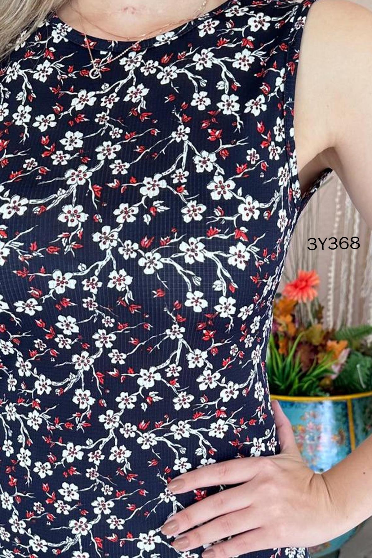 Sıfır Kol Eteği Fırfırlı Helen Elbise