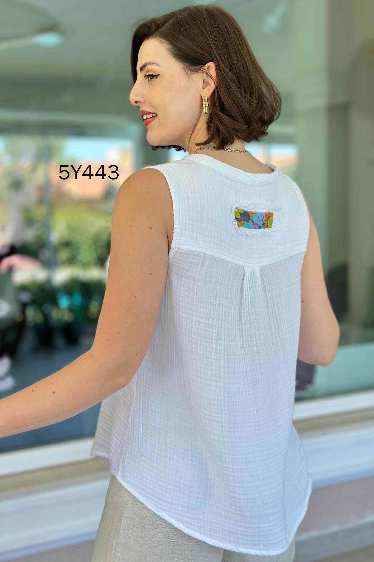 Sıfır Kol Müslin Bluz