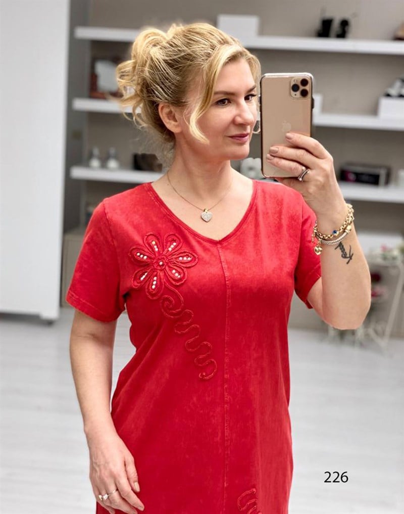 Taş Baskılı Elbise