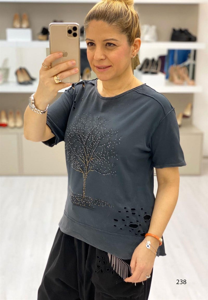 Taş Baskılı Tshirt