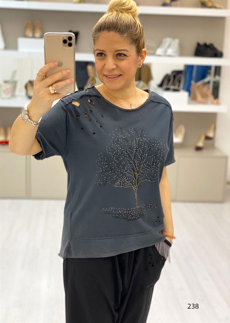 Taş Baskılı Tshirt