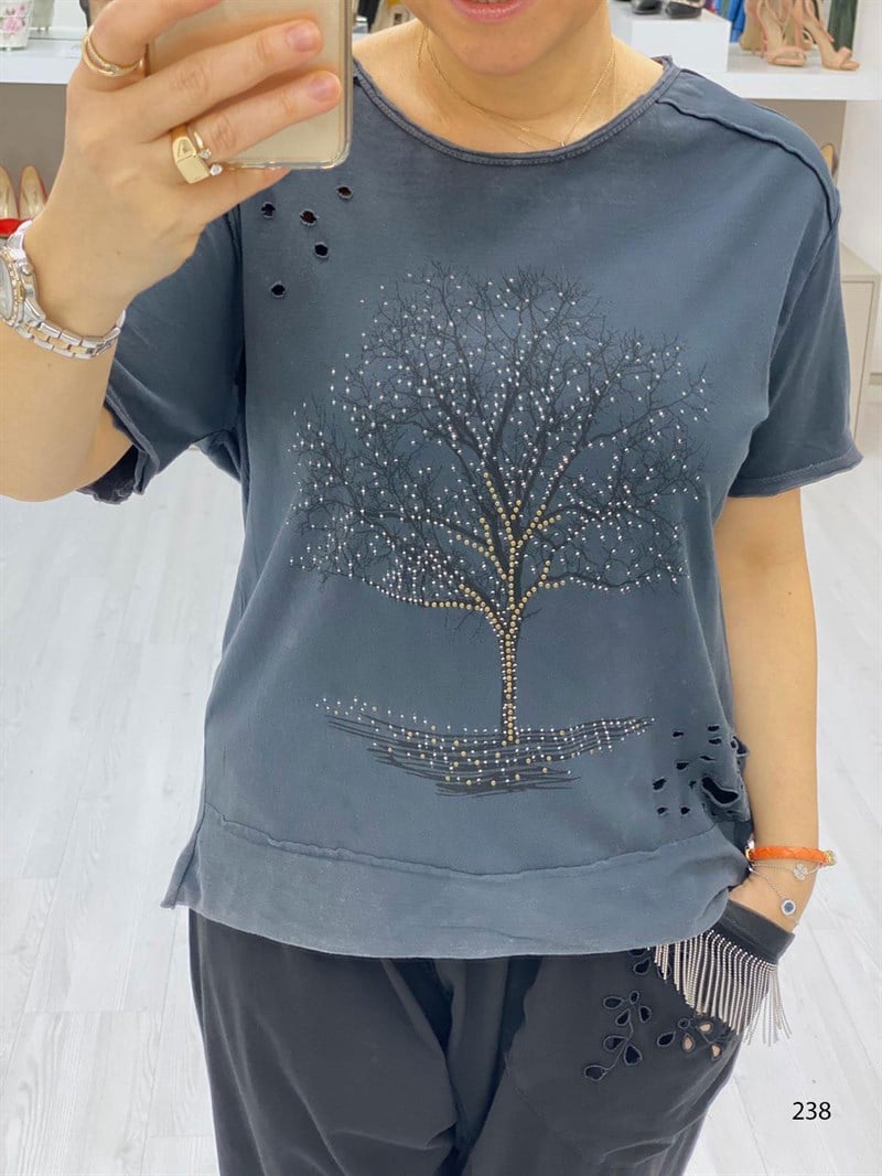 Taş Baskılı Tshirt