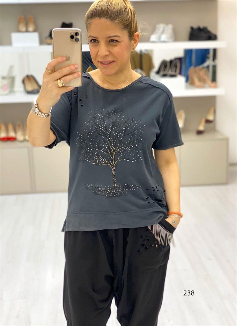 Taş Baskılı Tshirt