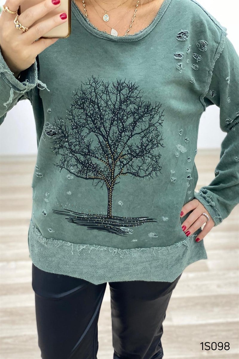 Taş İşlemeli Sweat