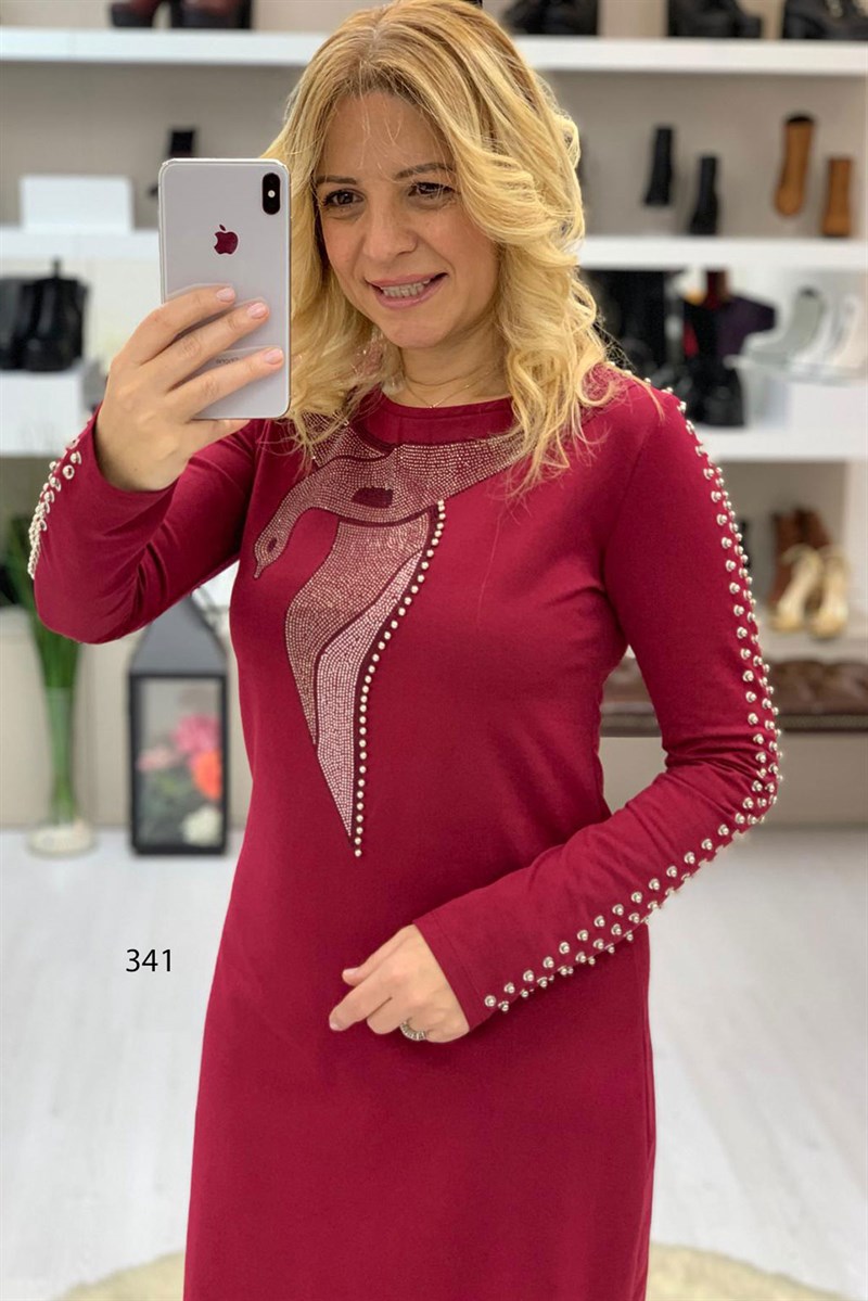 Taş Ve İnci Detaylı Tunik