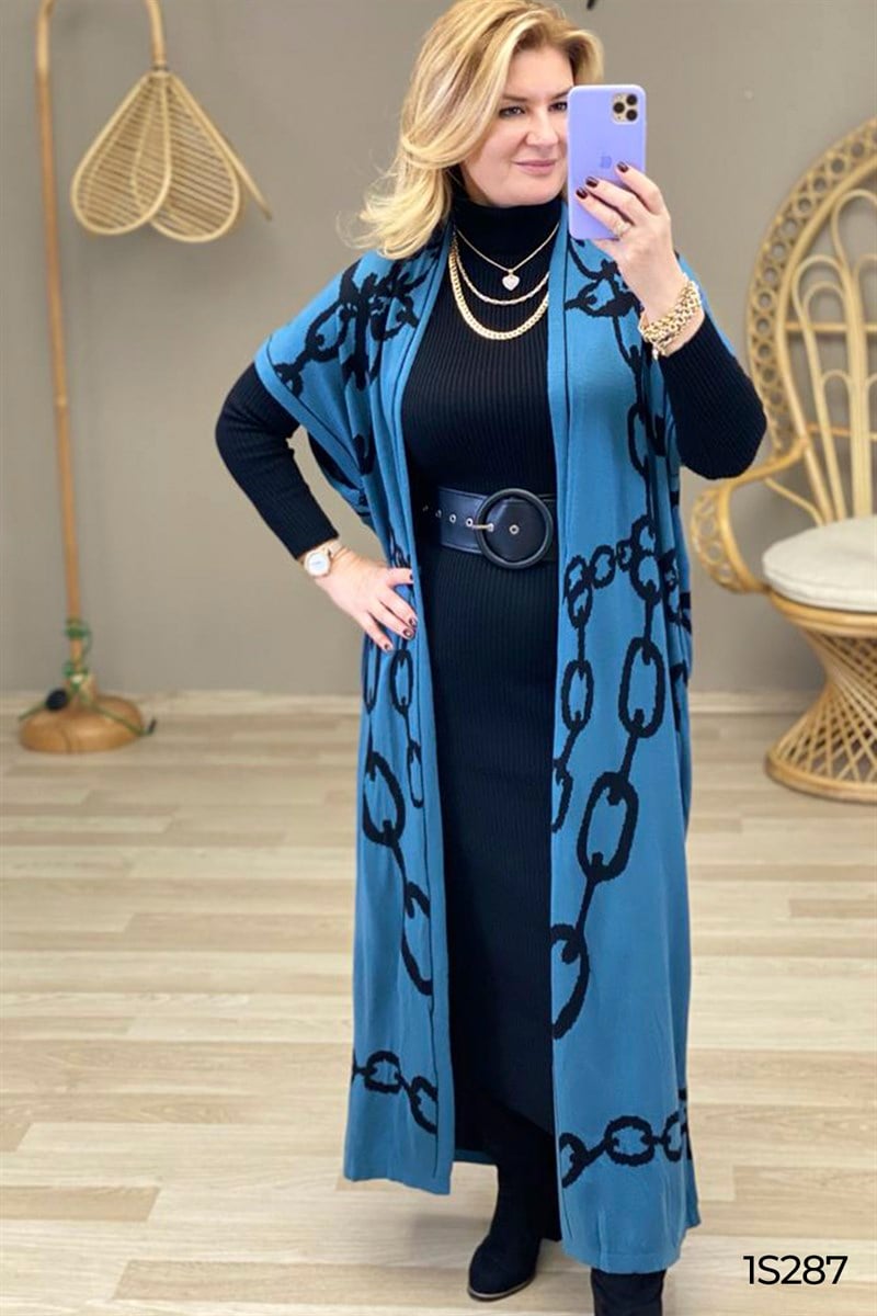 Triko Elbise Yelekli 2li Takım