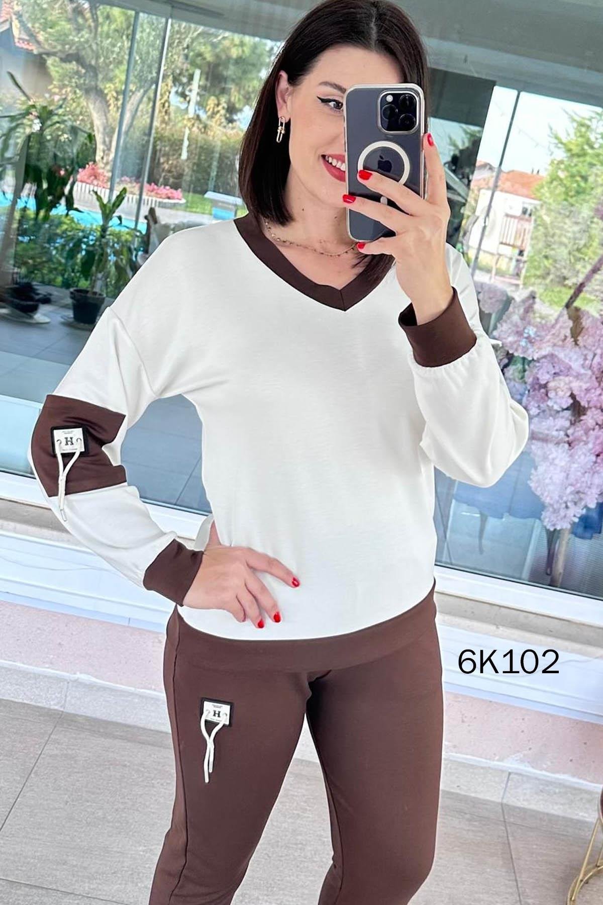 V Yaka Armalı Modal Takım