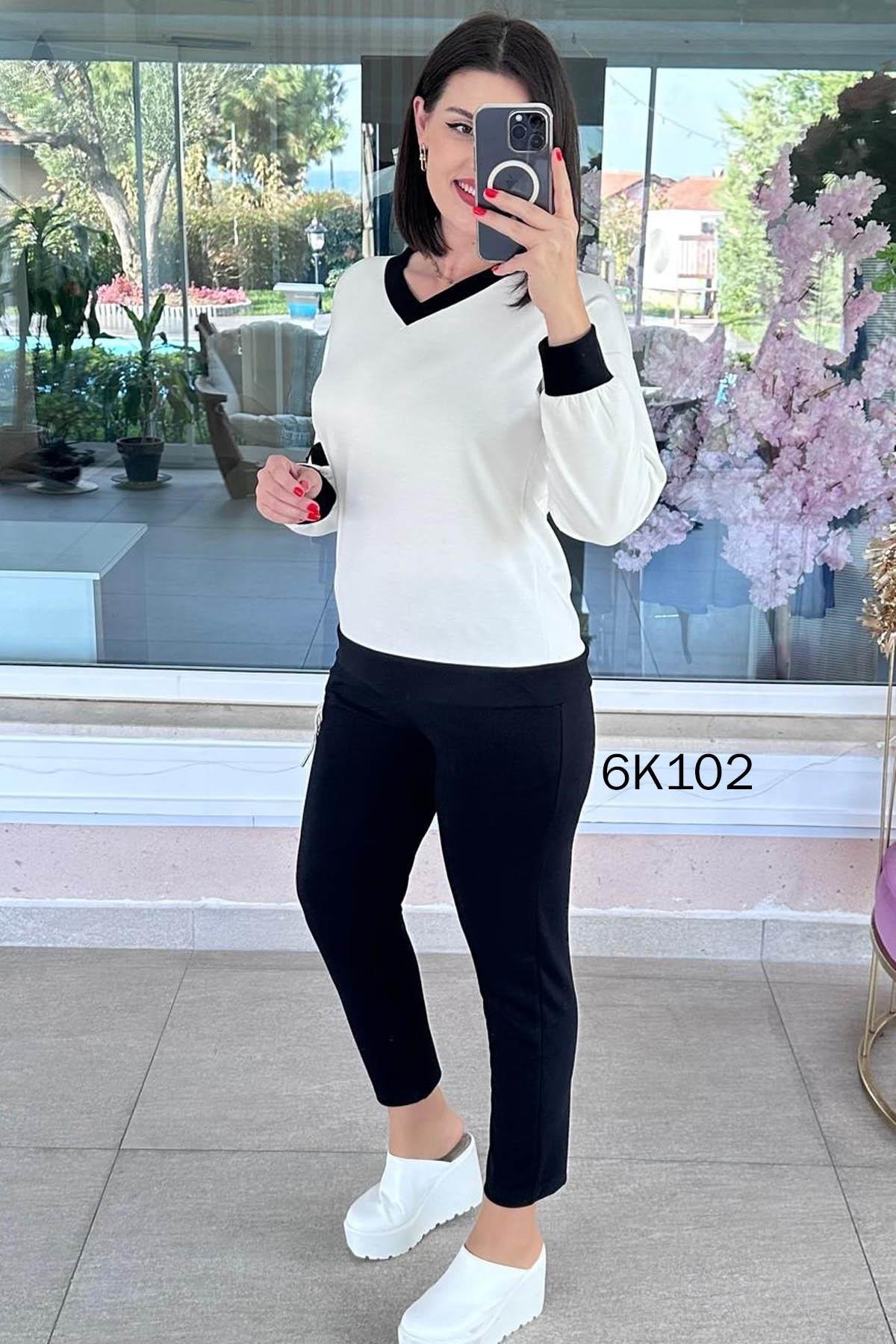 V Yaka Armalı Modal Takım