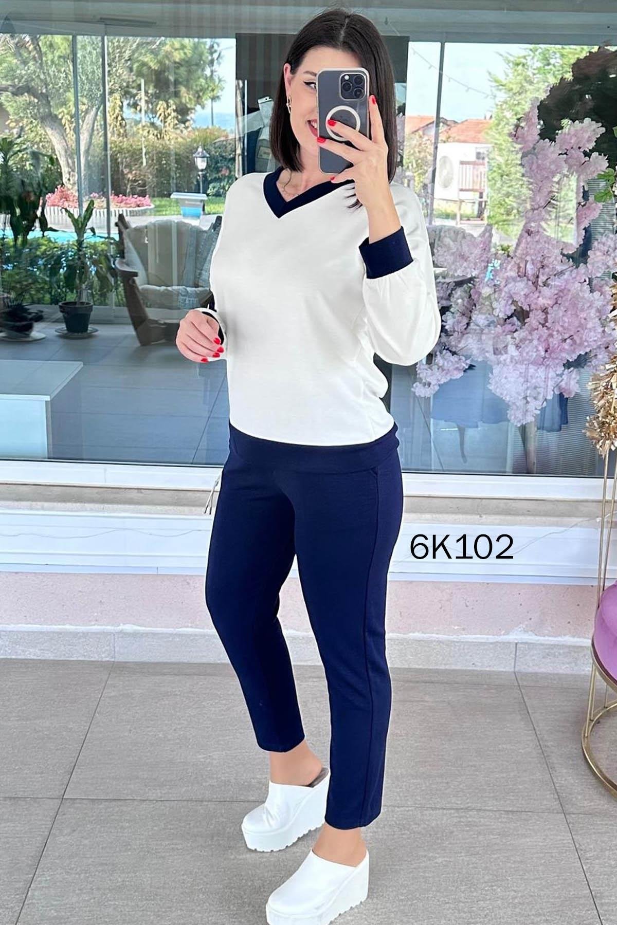 V Yaka Armalı Modal Takım