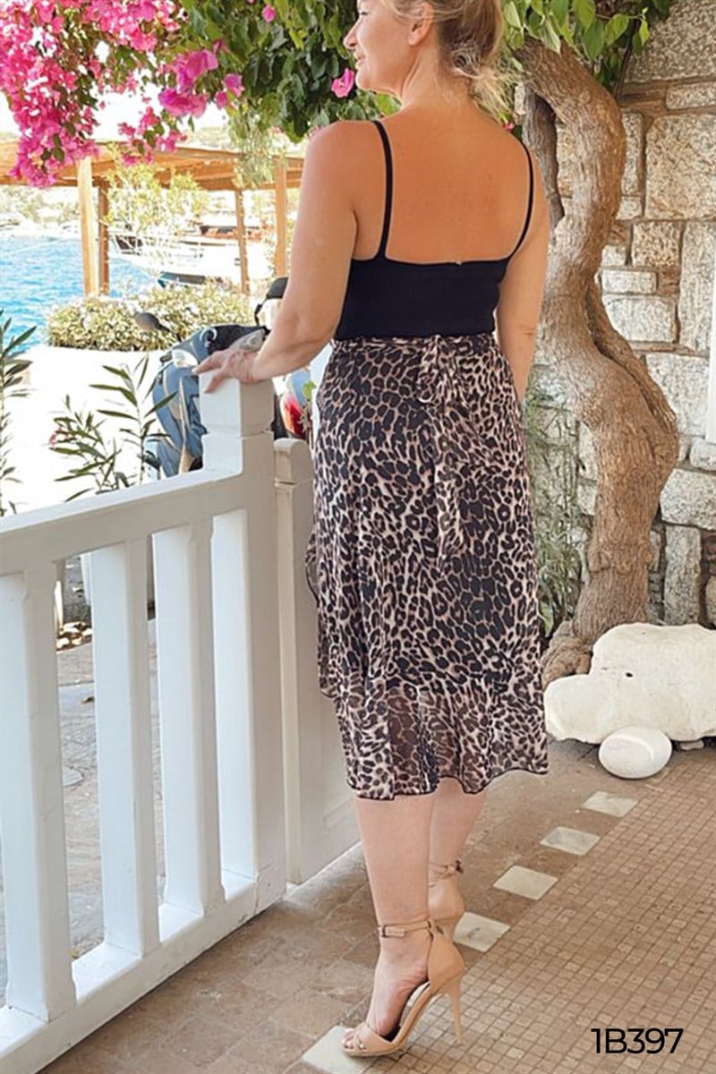 Volanlı Şifon Etek