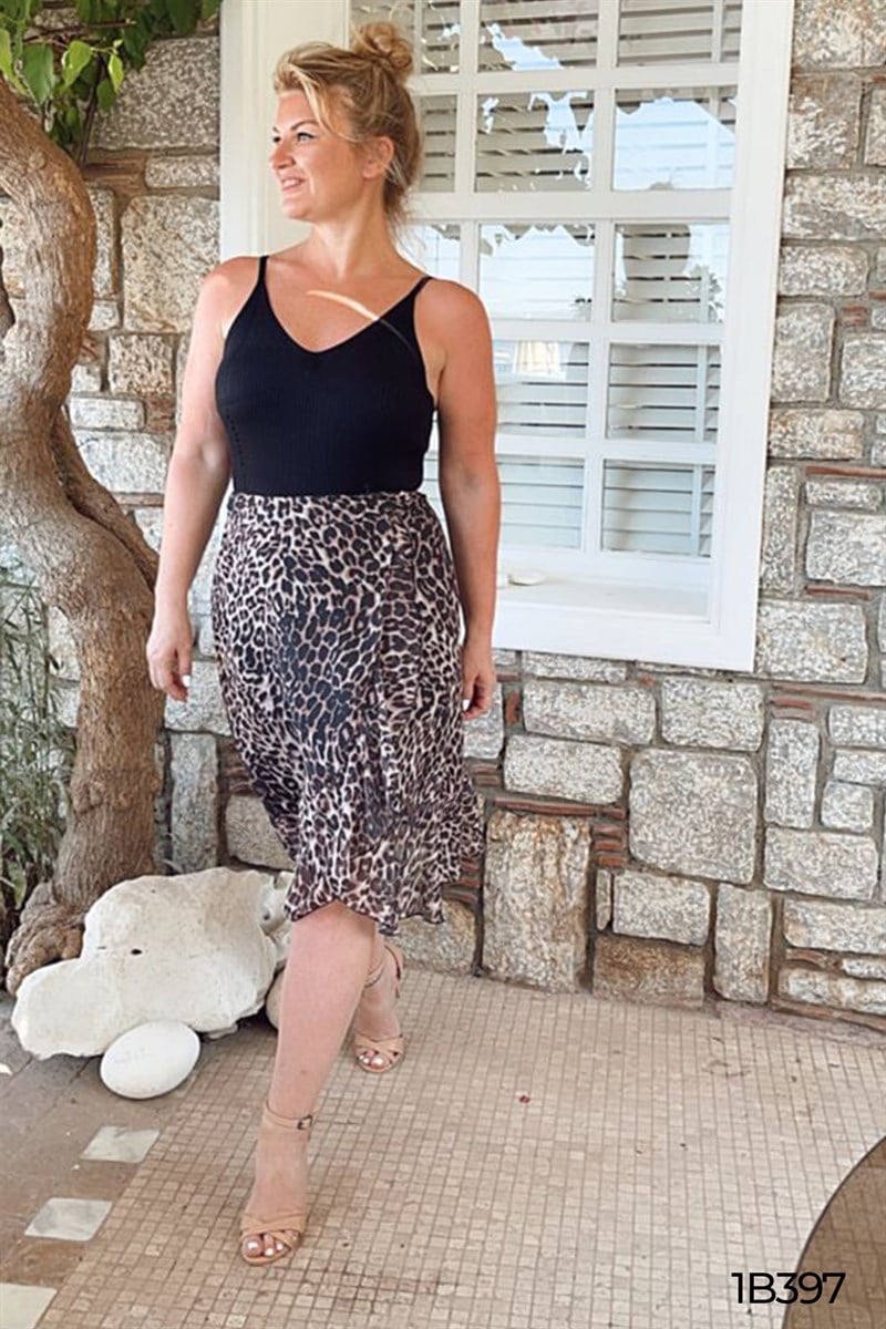 Volanlı Şifon Etek