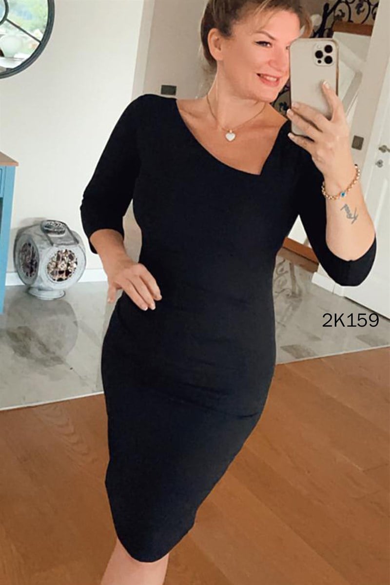 Yandan Büzgülü Elbise