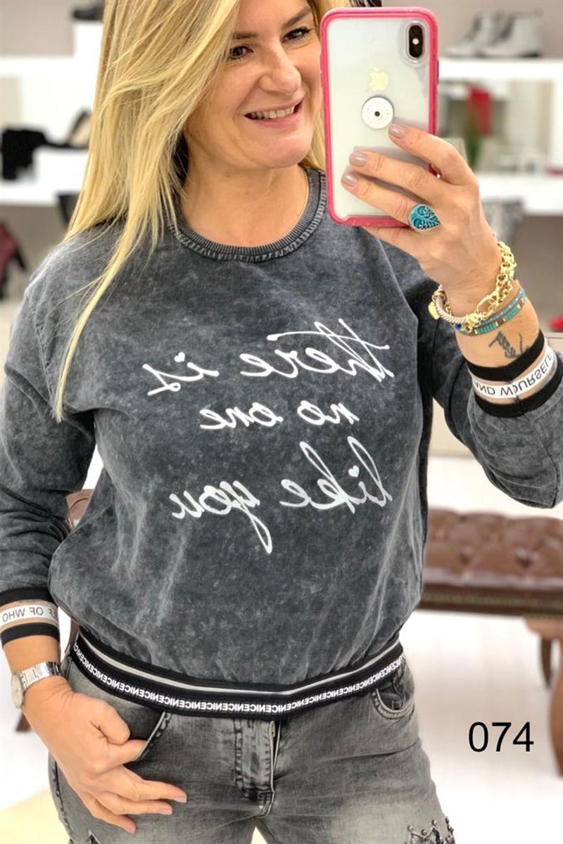 Yazılı Sweat Shirt