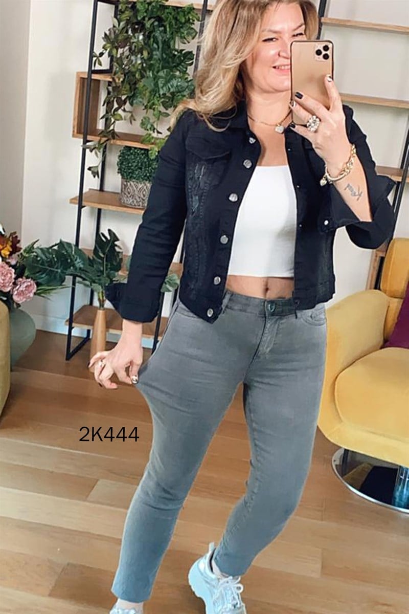 Yüksek Bel Likralı Kot Pantolon