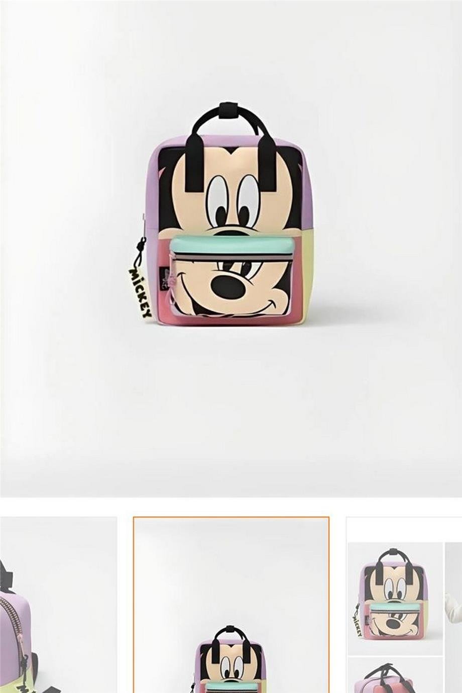 Kız Çocuk Mıckey Mouse Sırt Çantası Lila | motebarnwear.com