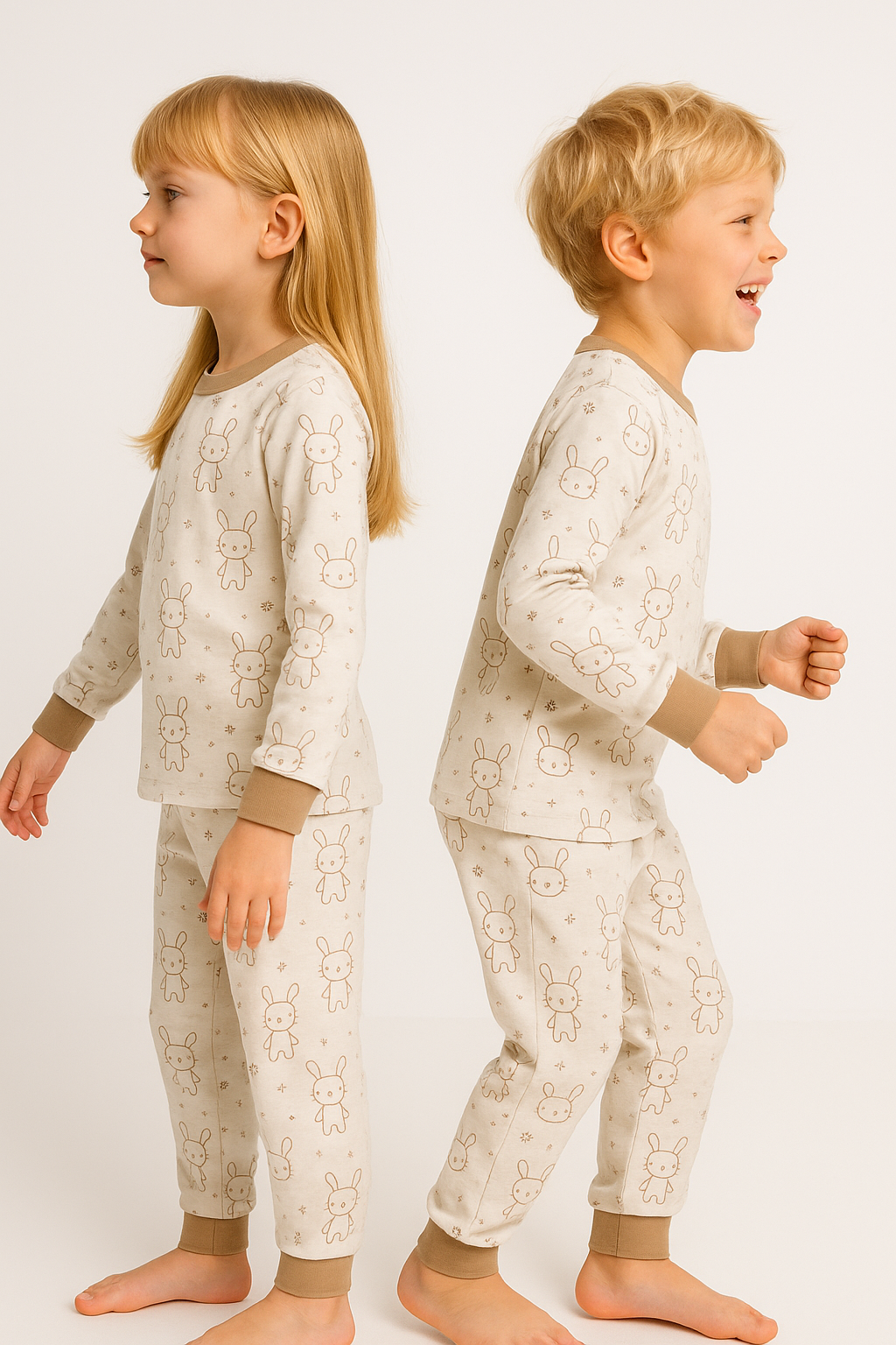 Kız Çocuk Pijama Takımı Beyaz