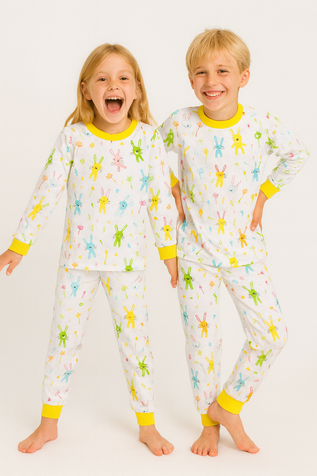 Kız Çocuk Pijama Takımı Sarı