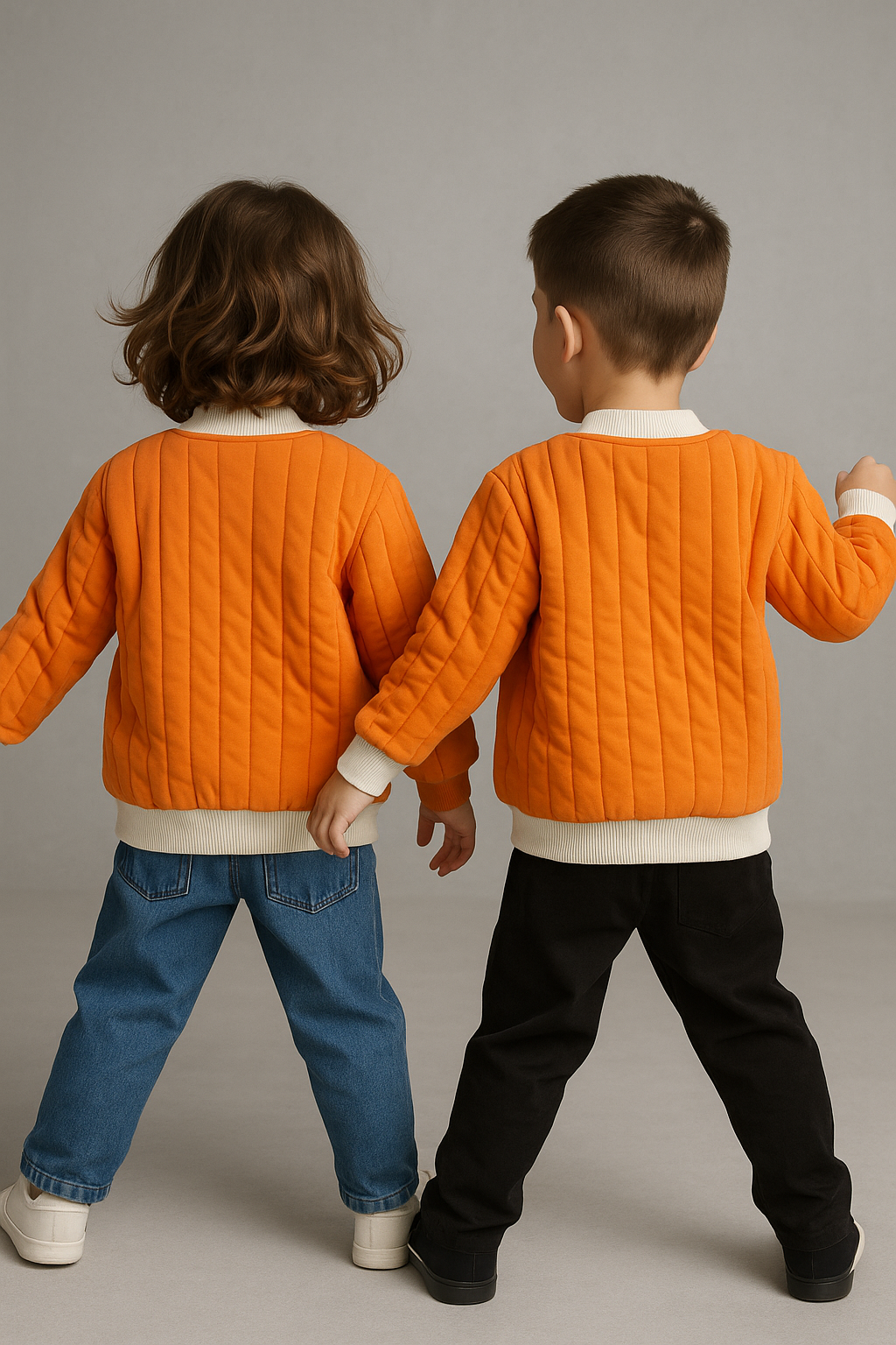 Unisex Kapitone Cıtcıtlık Ceket Turuncu