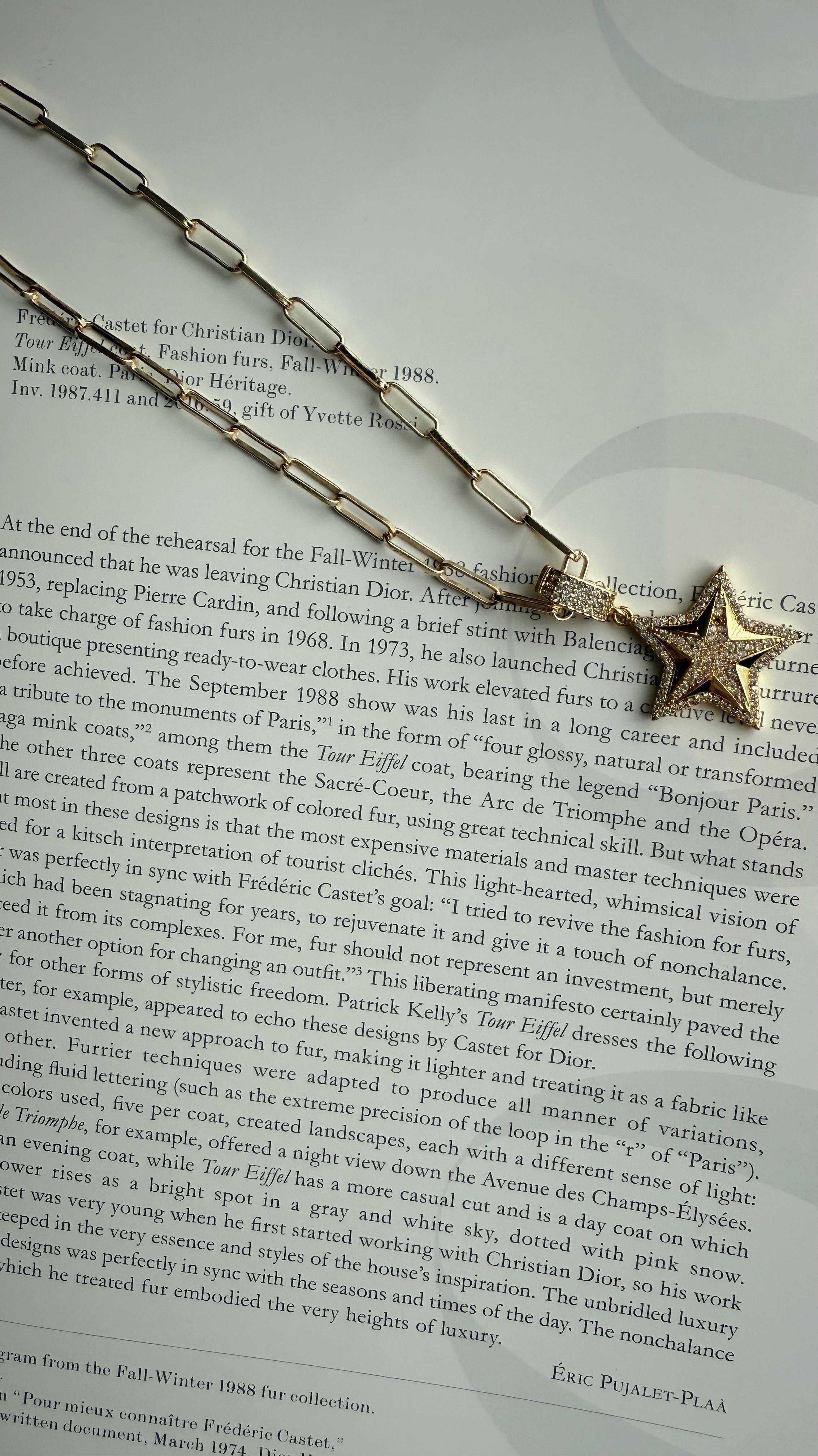 Ataç Zincir Kolye Yıldız Charm Gold