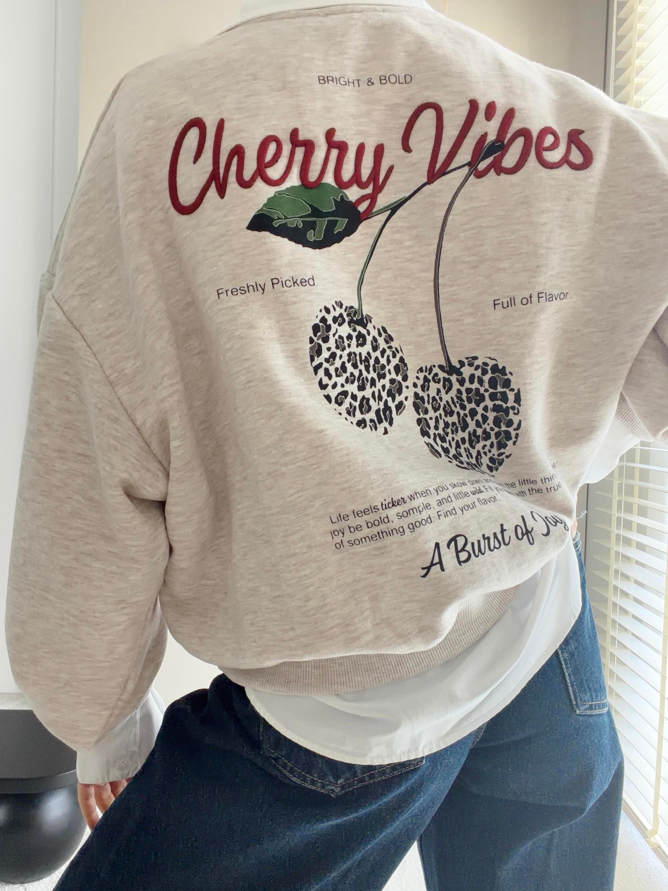 Baskı Detay Oversize Sweat Kahverengi