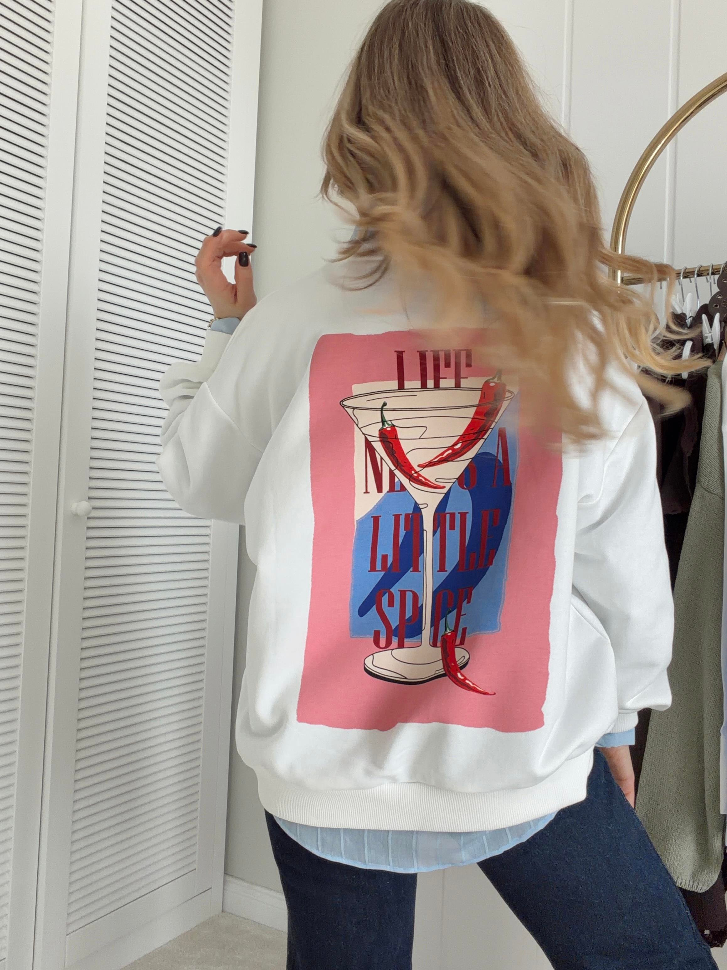 Baskı Detaylı Sweatshirt SPICE