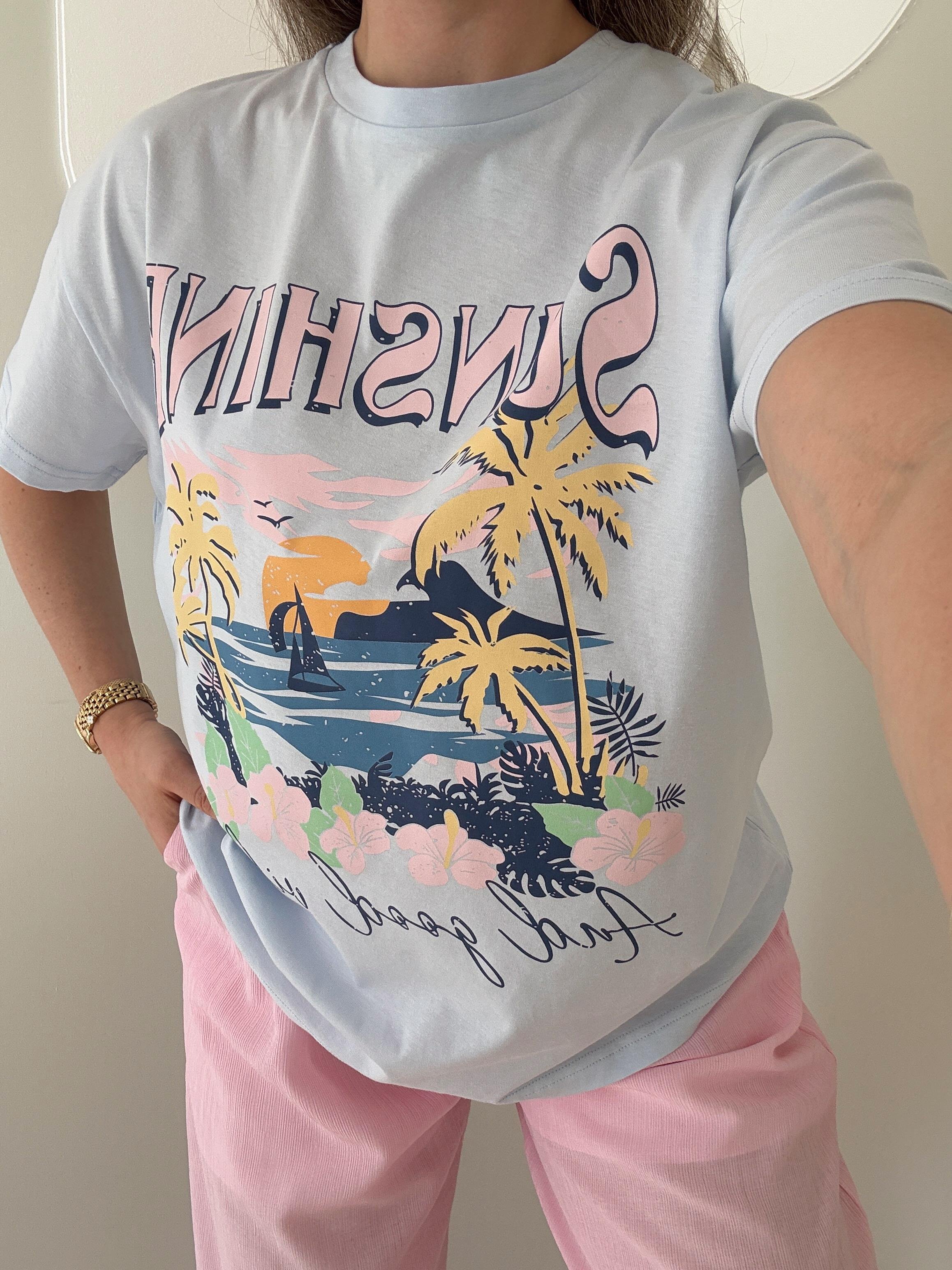 Baskı Detaylı Tshirt Sunshine Bebe Mavi