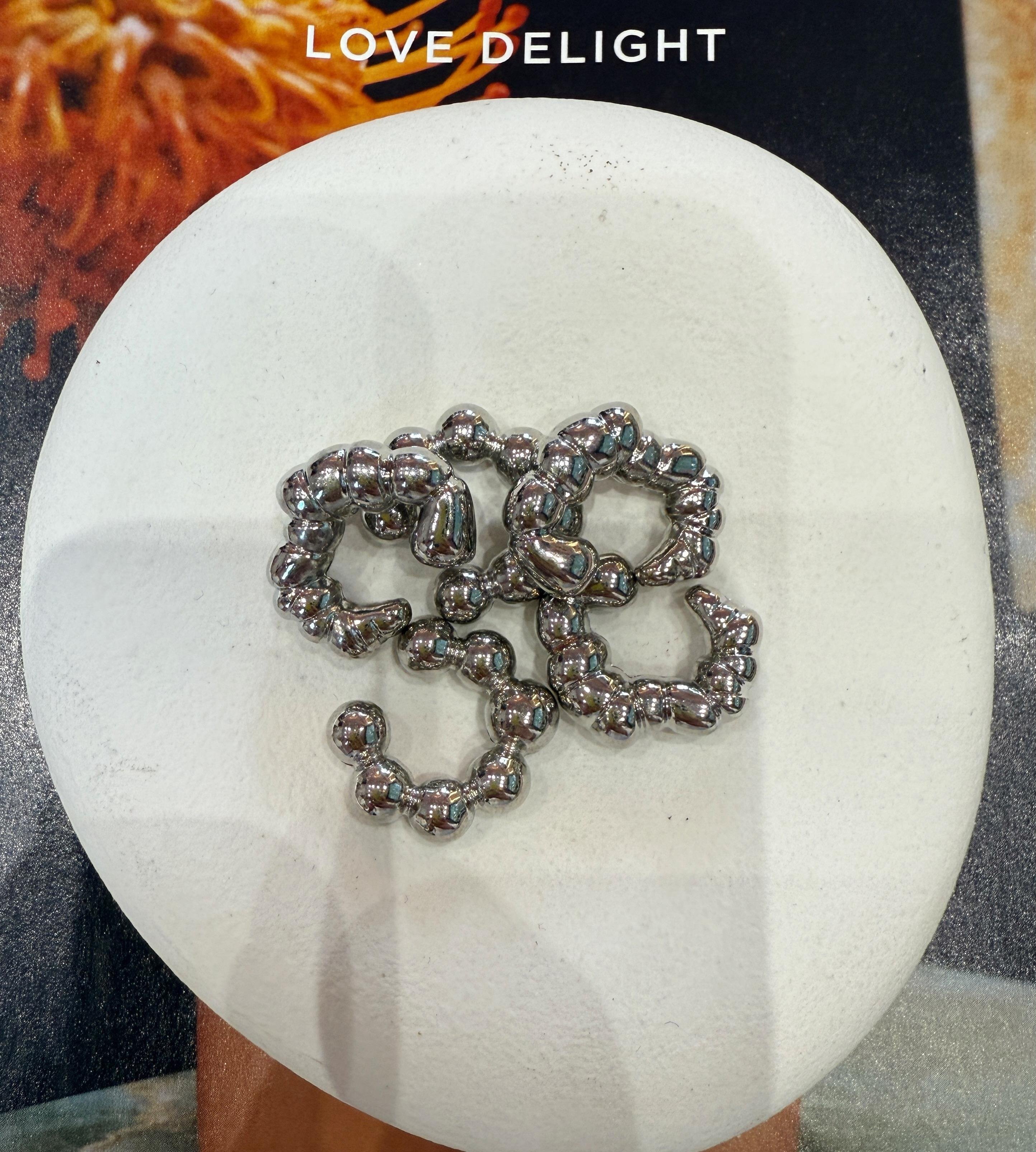 Bombeli Earcuff Küpe Silver