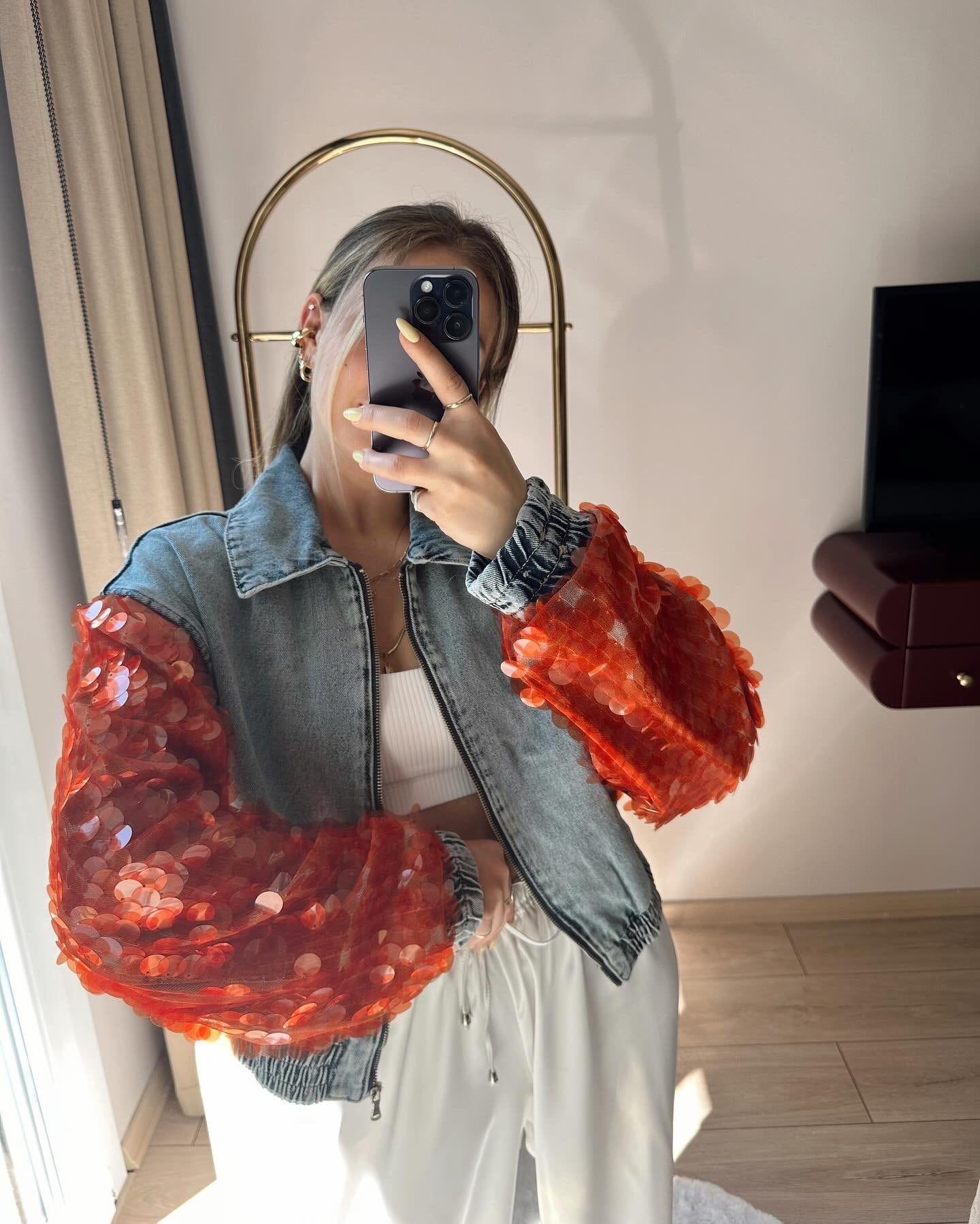 Laura Denim Jacket PB Co. Red