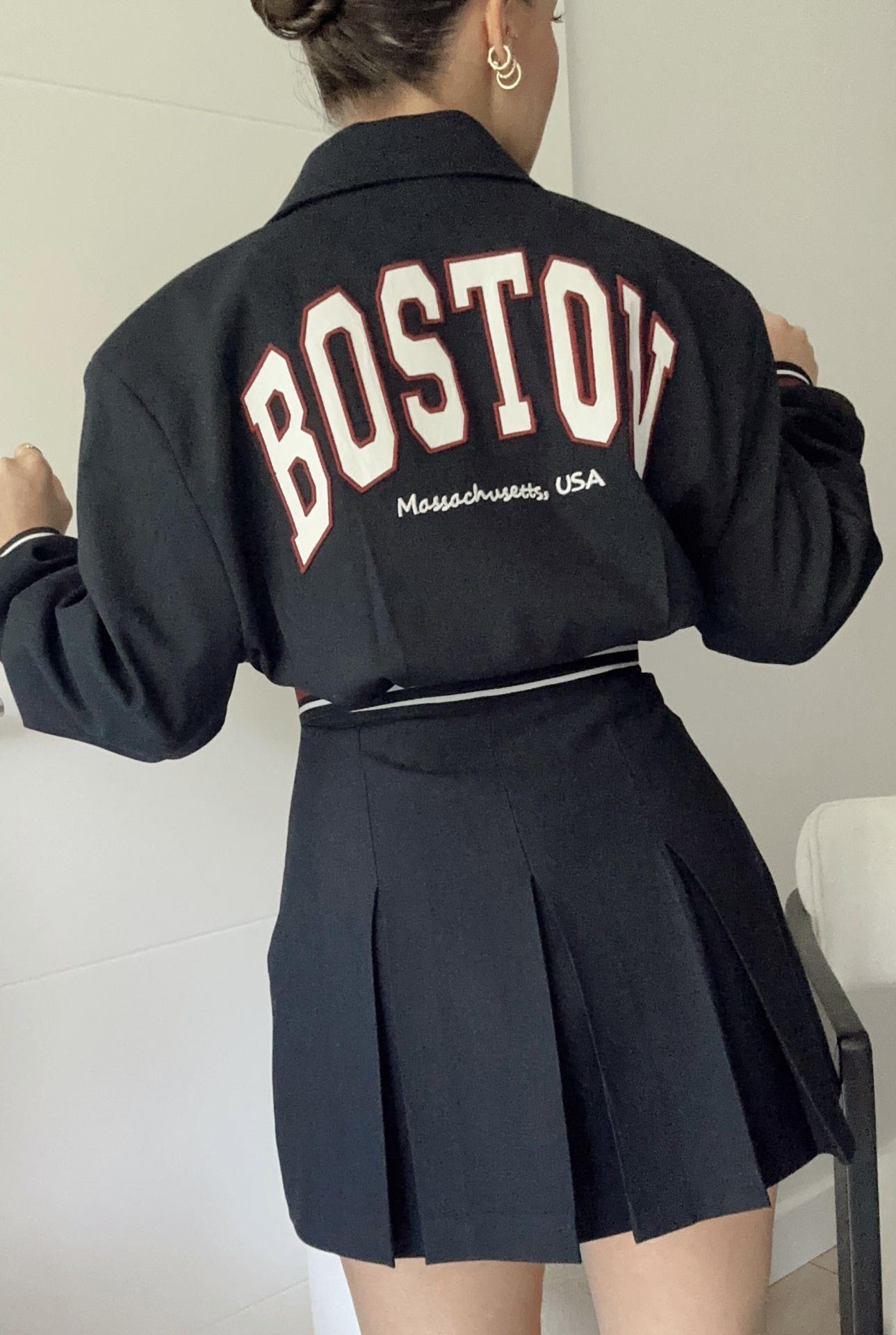 Match Detaylı Boston Crop Ceket