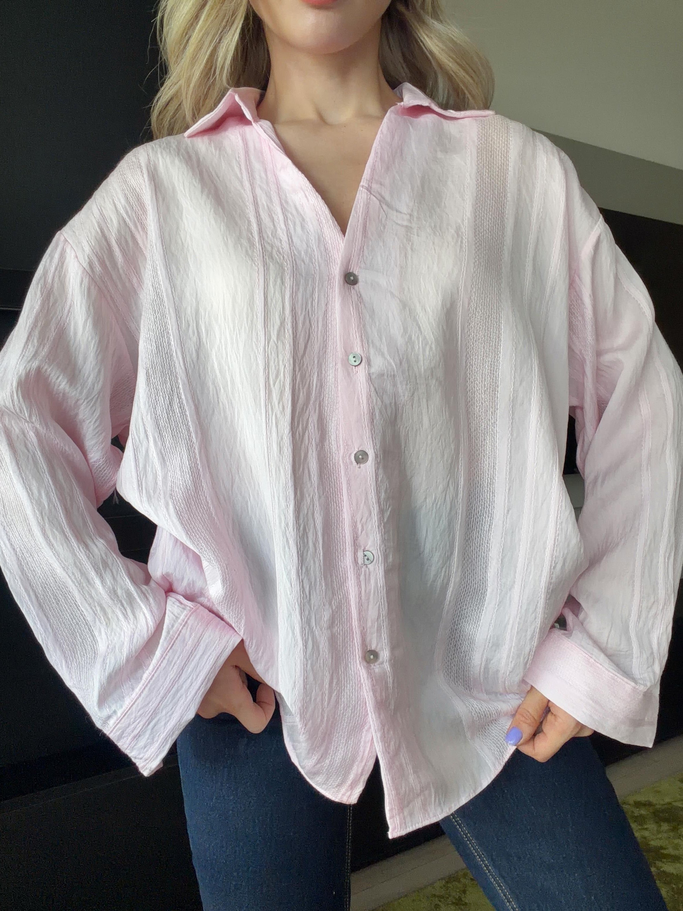 Oversize Gömlek Pembe