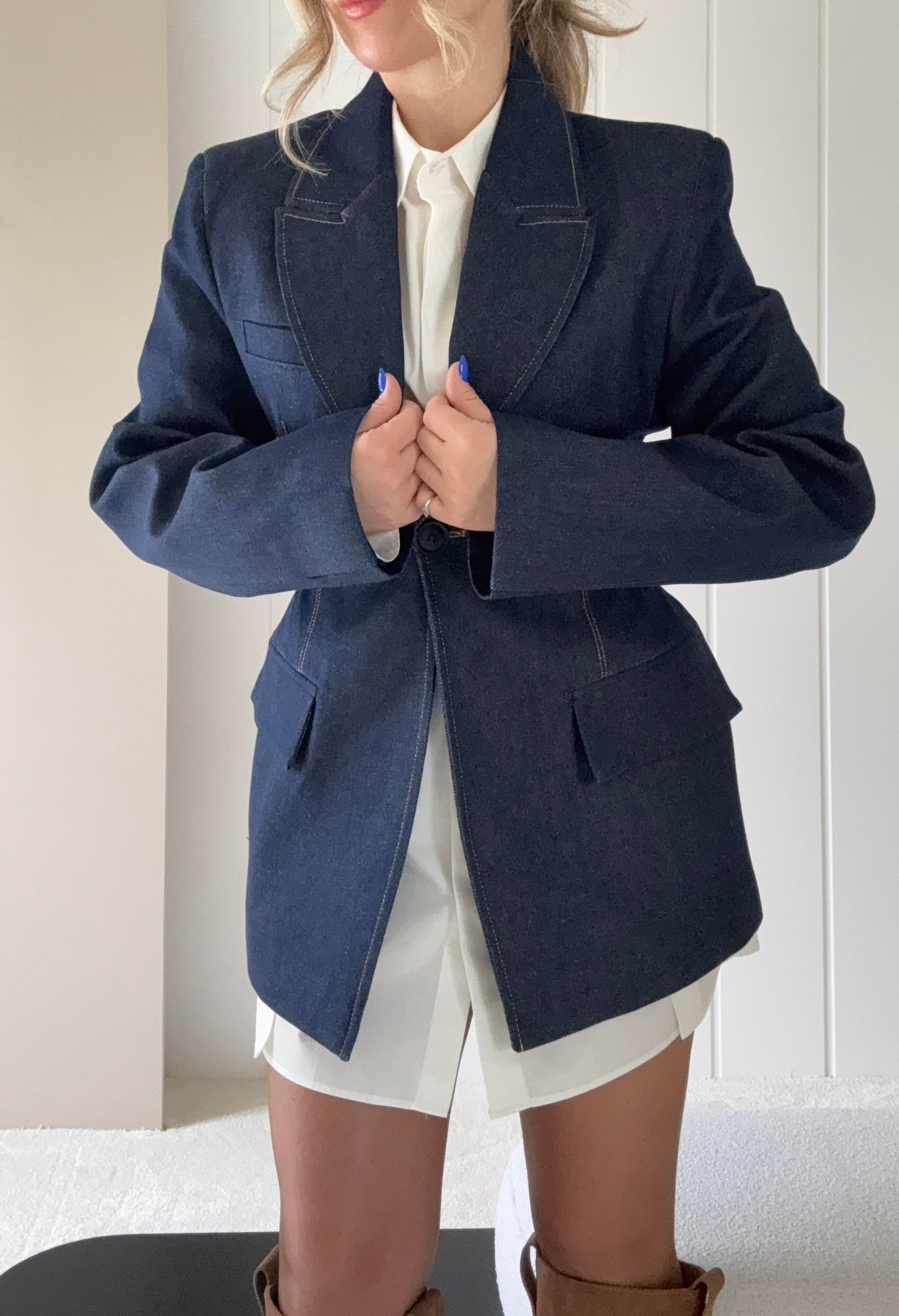 Premium Seri Vatkalı Blazer Ceket Elbise 