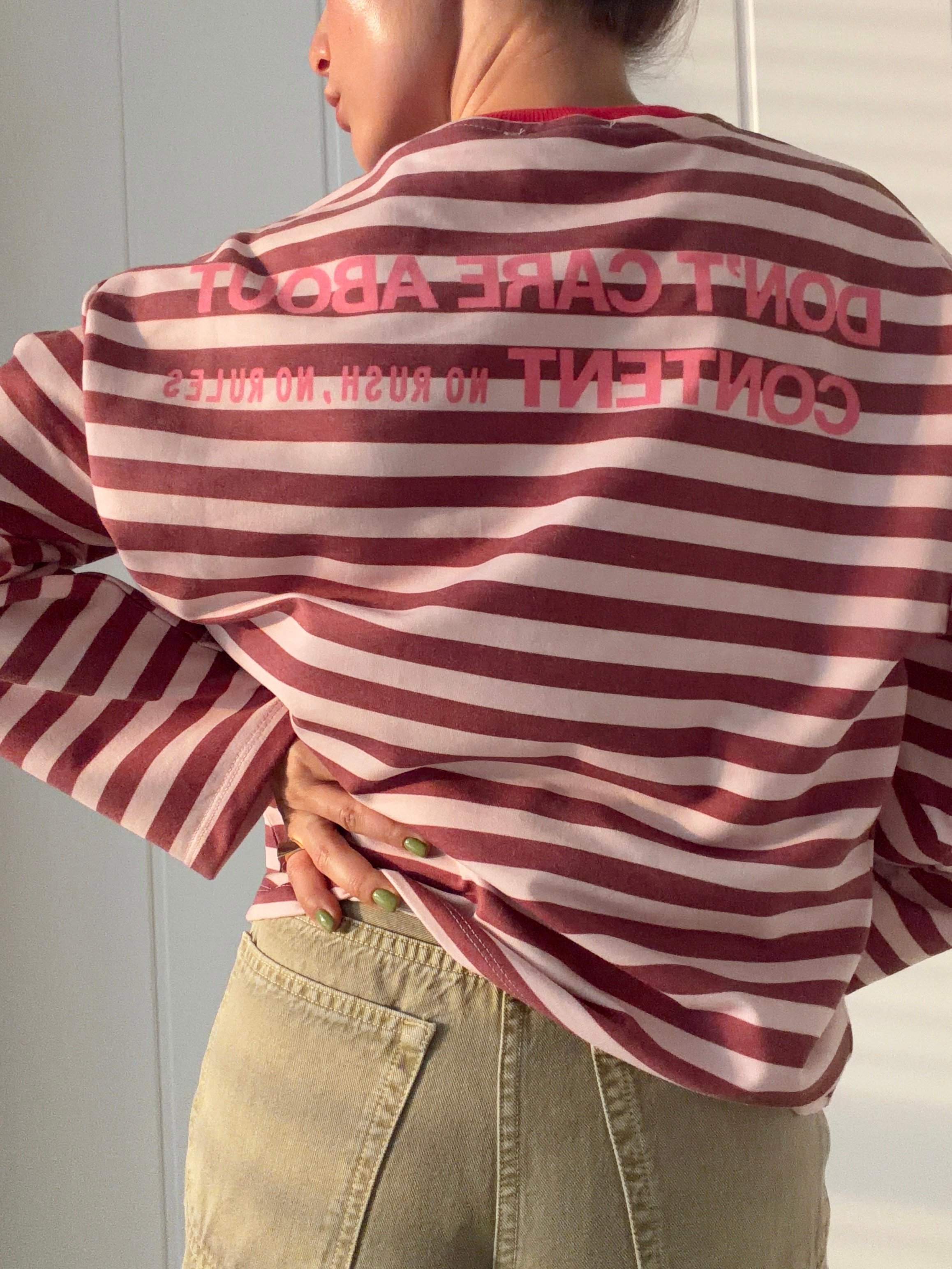Uzun Kollu Baskılı Oversize Body DONT CARE