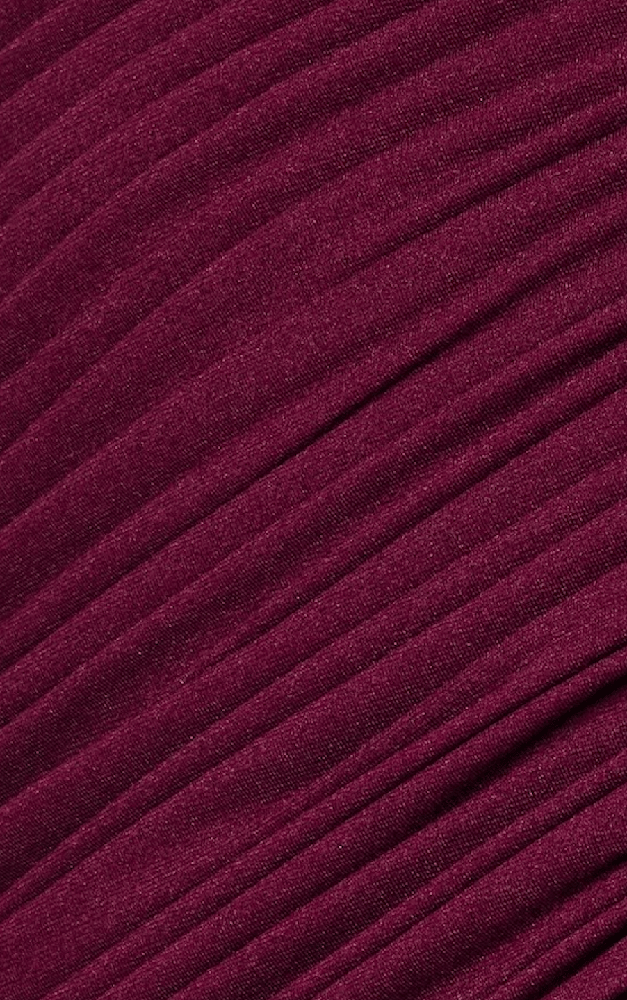 TASARIM DRAPE DETAYLI OMUZLARI AÇIK BORDO MİNİ ELBİSE